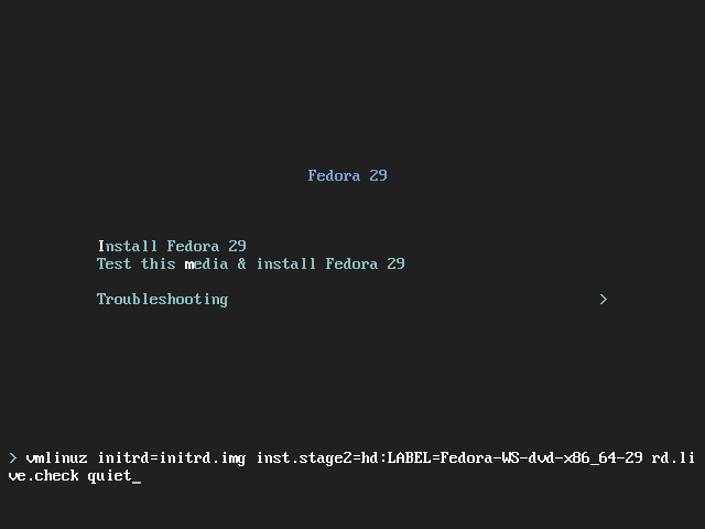 can i install fedora 29 workstation from a cd
