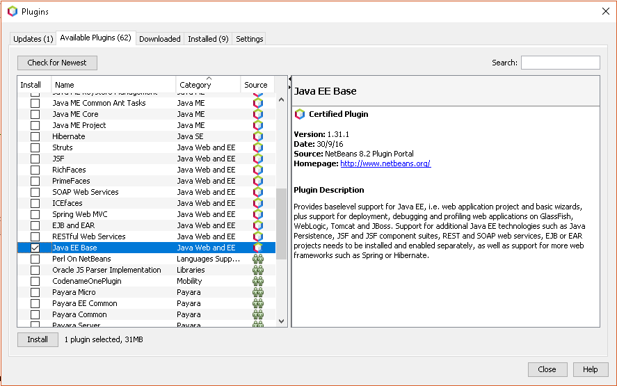 apache tomcat server for netbeans